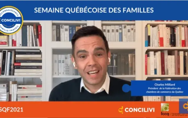 Charles Milliard, président de la Fédération des chambres de commerces du Québec vous invite à célébrer les familles au sein de votre organisation